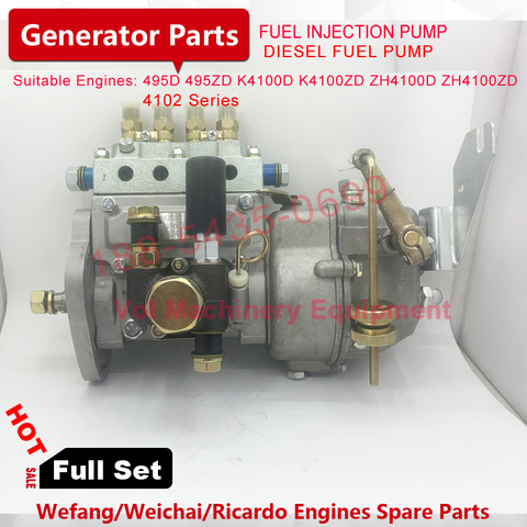Diesel Fuel Pump For Weifang Ricardo 495D/495ZD K4100D K4100ZD Diesel Generator 30KW 40KW Diesel Injection Pump Spare Parts